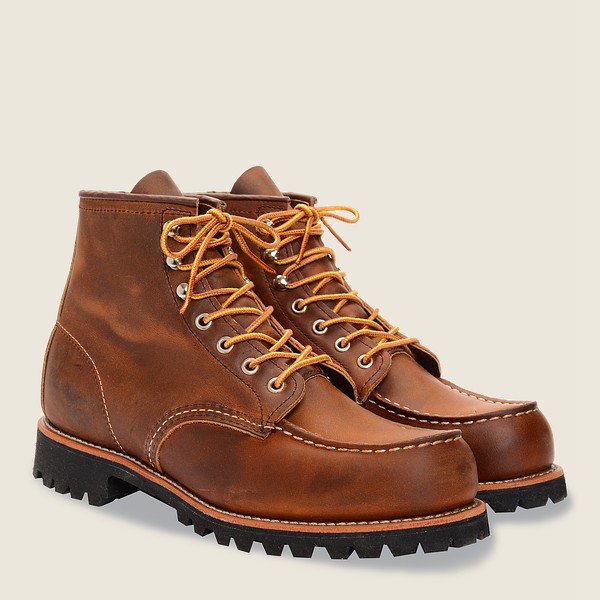 Red Wing Mens Roughneck - 6-inchr Rough & Tough Leather - Heritage Boots Brown - 4968BXZND